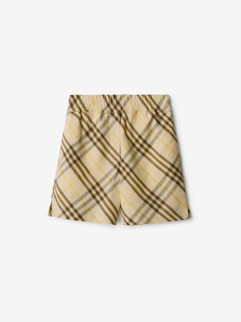 Burberry Check Linen Shorts