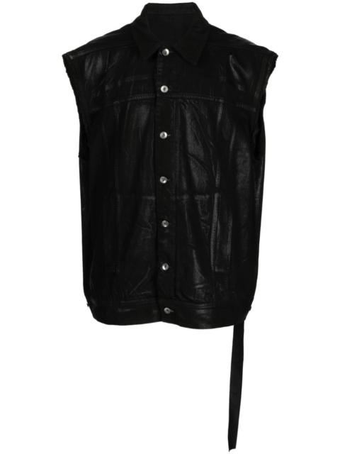 Rick Owens DRKSHDW sleeveless wax-coated cotton vest