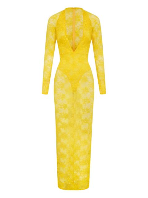 ALEX PERRY lace V-neck maxi dress