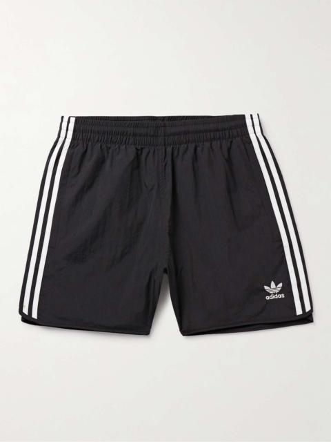 Sprinter Straight-Leg Logo-Embroidered Striped Recycled-Shell Shorts