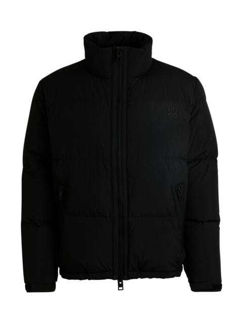 HUGO WATER-REPELLENT DOWN JACKET WITH STACKED LOGO