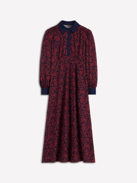 BODEN Empire Waistline Shirt Dress-Red, Ornate Flora