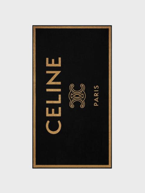 CELINE beach towel IN celine triomphe terry cotton