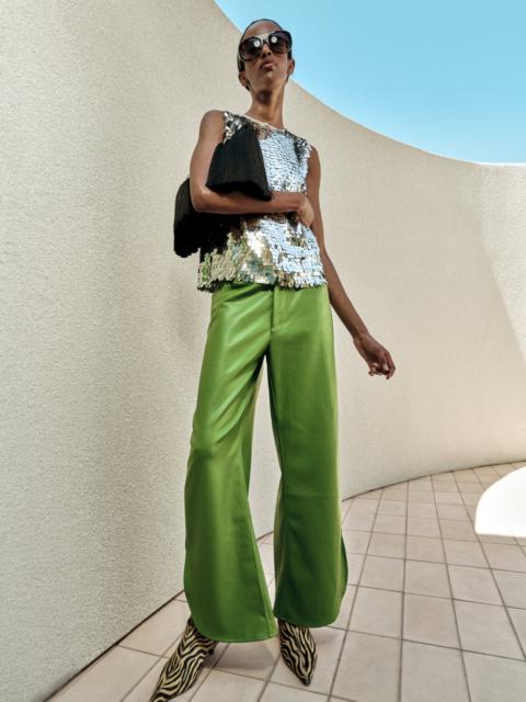 SIMONMILLER Livia Vegan Leather Pant In Matcha