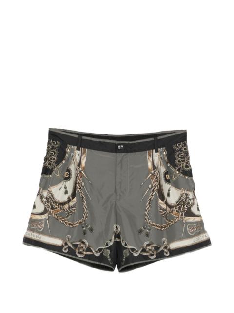 Dolce & Gabbana graphic-print swim shorts