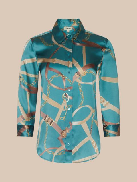 L'AGENCE Dani Silk Blouse