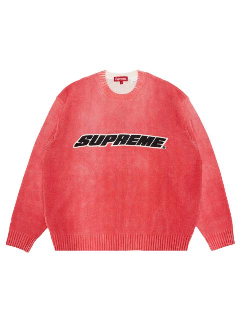 Supreme Printed Washed Sweater 'Pink'