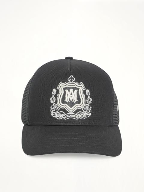 AMIRI MA Crest Trucker Hat in Black