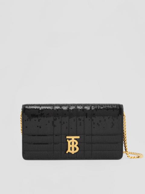 Burberry Sequinned Lola Wallet with Detachable Strap