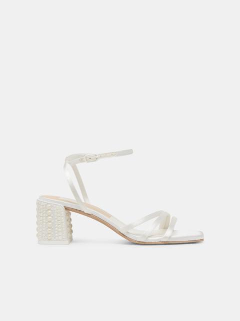 dolce vita YSABEL PEARL HEELS TRUE WHITE SATIN