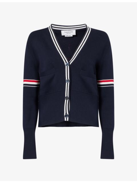 Thom Browne Sailboat Striped Cotton Cardigan