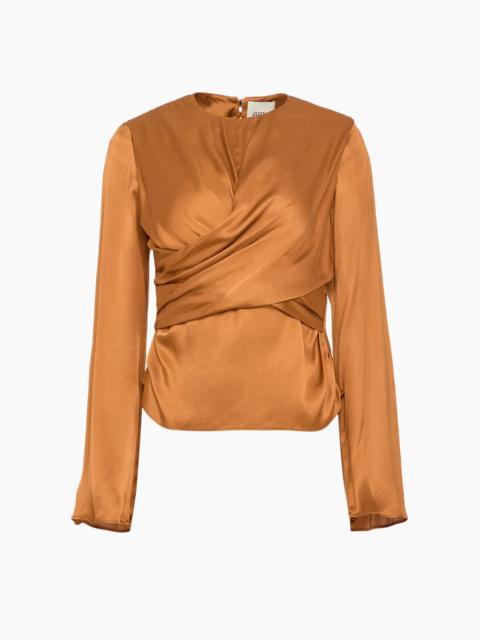 Isabel Marant Neame Satin Top in Caramel