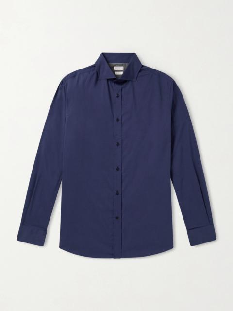 Brunello Cucinelli Cutaway-Collar Cotton Shirt