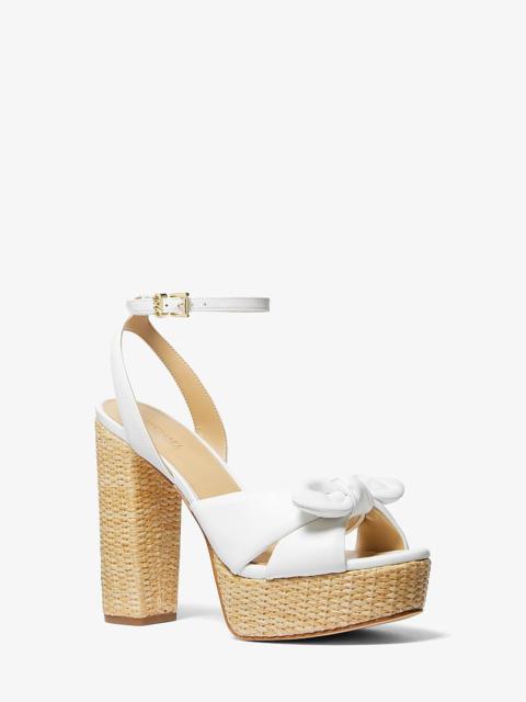 MICHAEL KORS Sadie Leather Platform Sandal