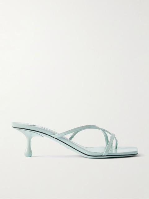JIMMY CHOO Etana 50 leather sandals Light blue