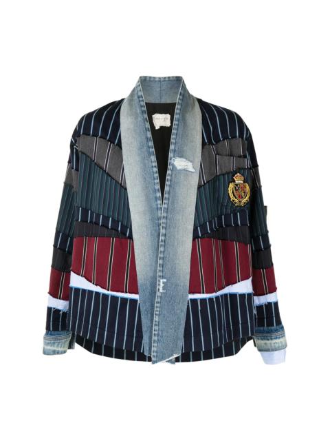 patchwork long-sleeved jacket