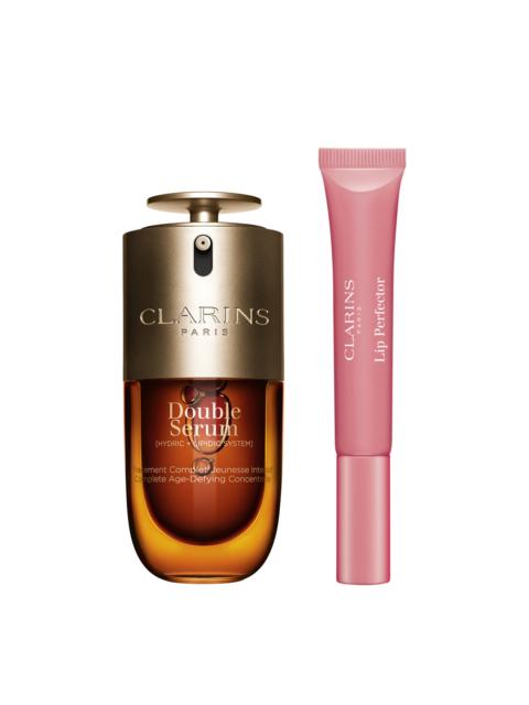 CLARINS Double Serum x Lip Perfector Duo - Anti-Aging Double Serum & Lip Perfector Shimmer Lip Gloss
