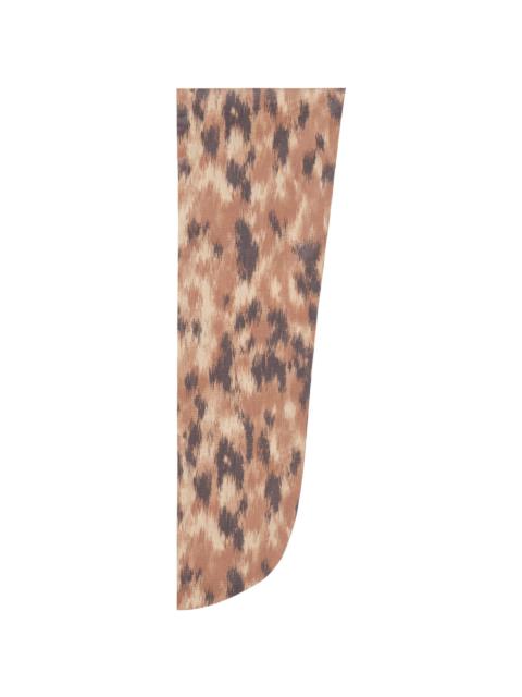 GANNI Brown Print Wrap Scarf