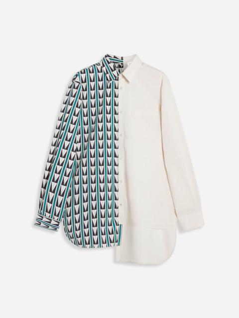 DUAL-PRINT SHIRT WITH ART DECO-INSPIRED TRIANGLES