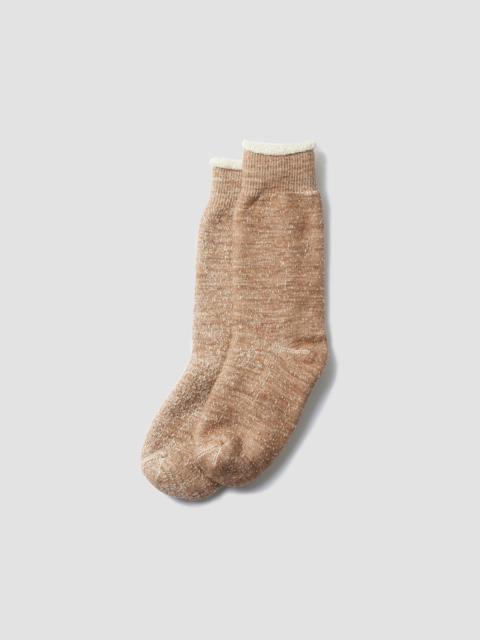Nigel Cabourn Rototo Double Face Crew Knitted Sock in Camel