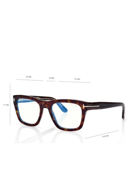 TOM FORD ICON BLUE BLOCK SQUARE OPTICALS