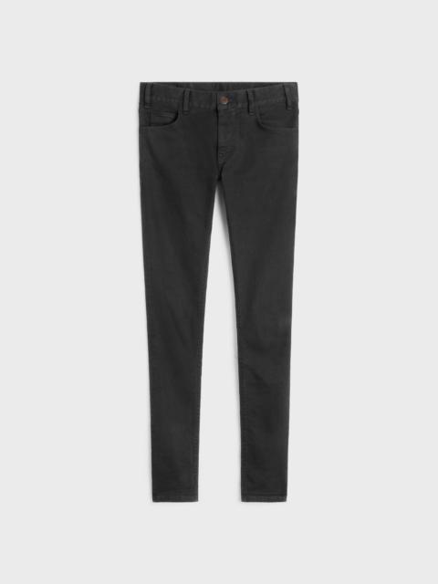 CELINE skinny jeans in pure black stone wash denim