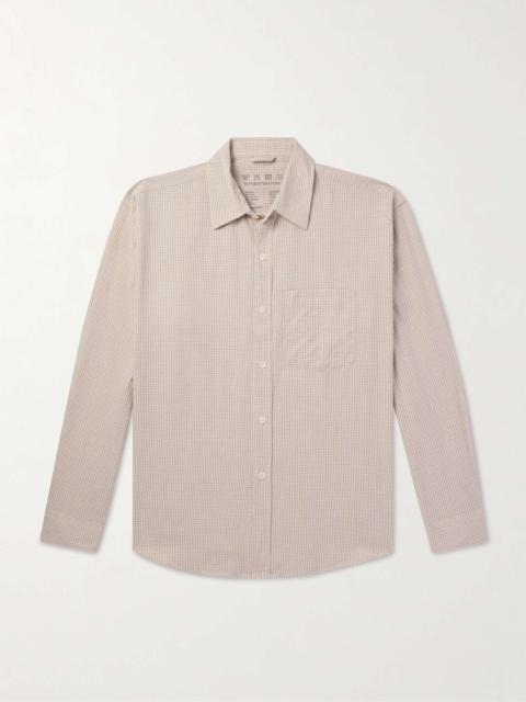Executive Checked Cotton and Wool-Blend Shirt