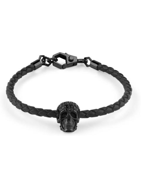 PHILIPP PLEIN Philipp Plein Plein Elite Crystal Calf Leather Bracelet Black