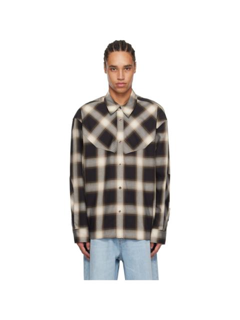 Wooyoungmi Black Western Check Shirt