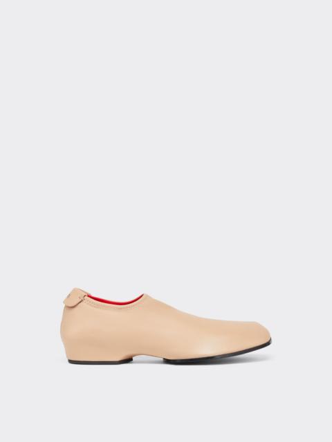 Ferrari Glossy Leather Mules with Square Heel
