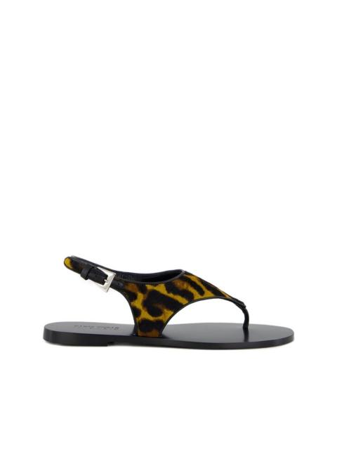 PARIS TEXAS leopard-print flat sandals
