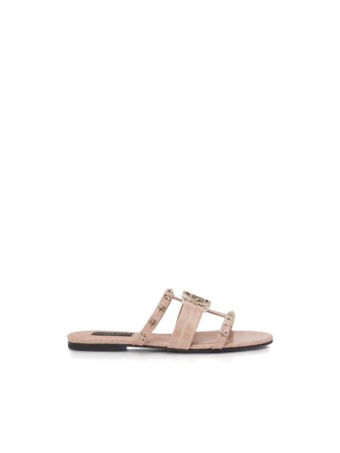 PHILIPP PLEIN Hexagon star-detail flat sandals