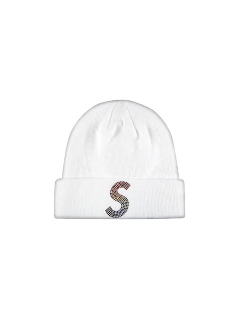 Supreme x New Era x Swarovski S Logo Beanie 'White'