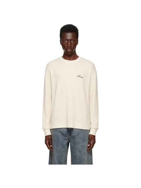 AMIRI Off-White Smoking Wolf OS Waffle LS T-shirt