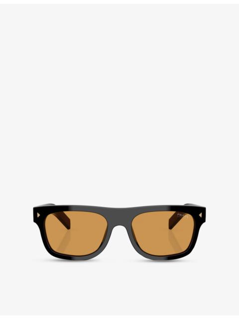 Prada PR B12S Pillow-Frame Acetate Sunglasses