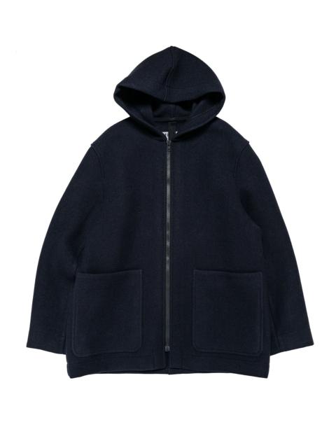 MARGARET HOWELL MHL Zip Through Duffle Double Wool Melton Dark Navy