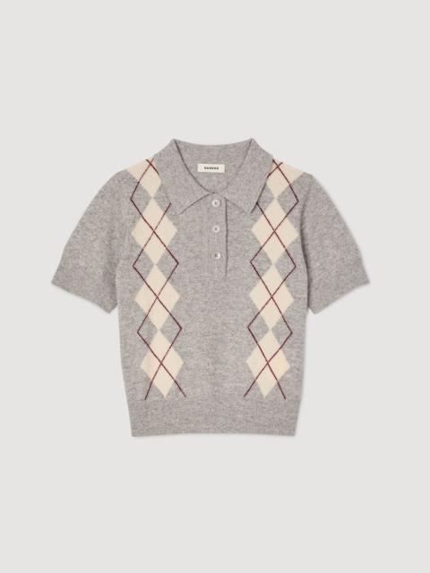 Sandro ARGYLE POLO SWEATER