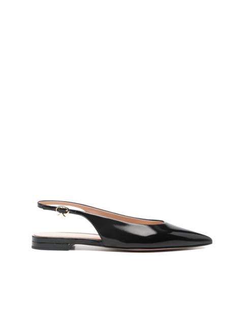 Gianvito Rossi slingback pointed flat pumps
