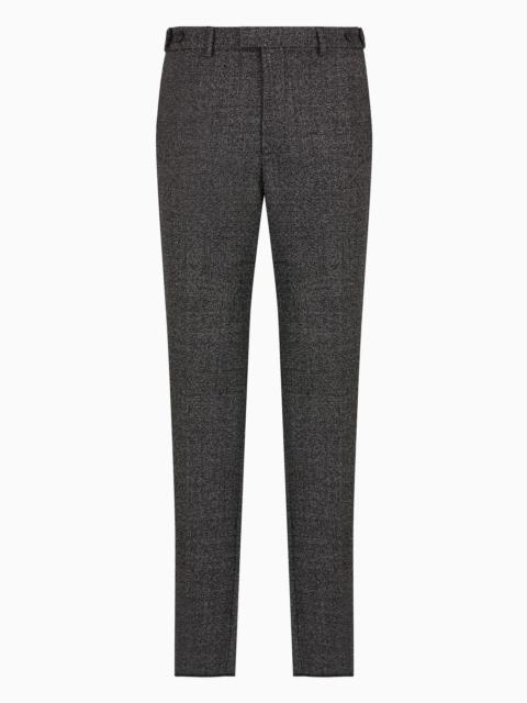 Mouliné-wool compact-grisaille trousers