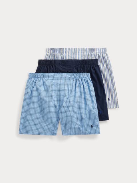 Polo Ralph Lauren Classic Woven Cotton Boxer 3-Pack
