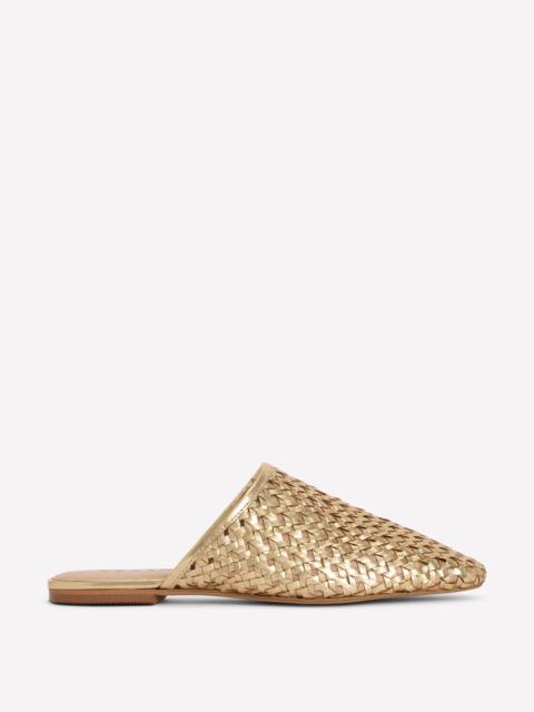 BODEN Mule Slipper Loafer-Gold Weave