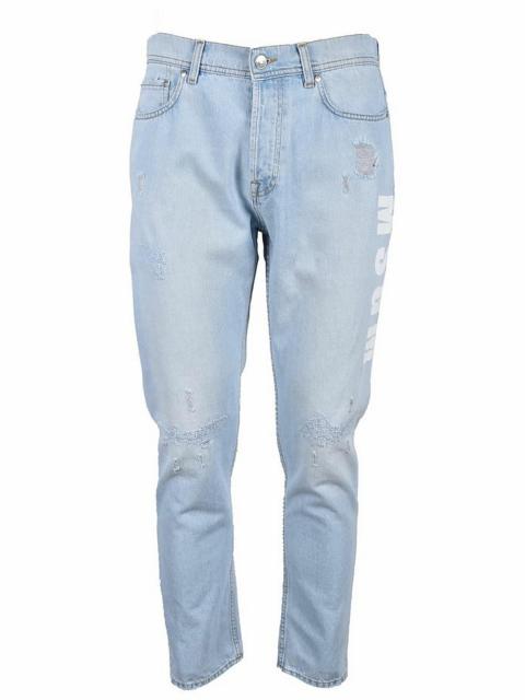 MSGM Men's Denim Blue Jeans