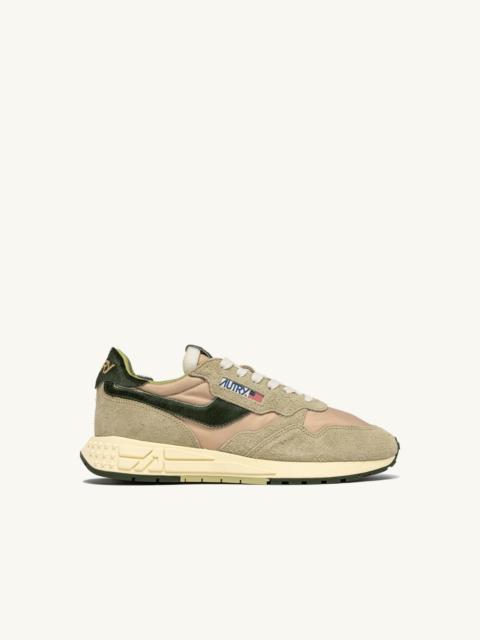 AUTRY REELWIND LOW SNEAKERS IN SPONGE AND GREEN NYLON AND SUEDE