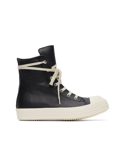 Rick Owens Black Hollywood Leather Sneakers