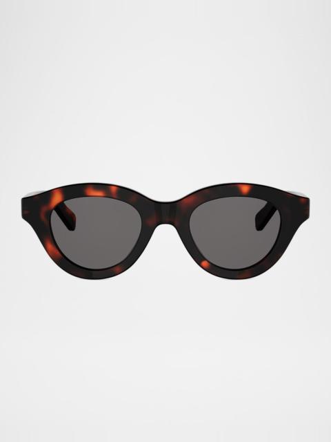 CELINE Triomphe Mini 47mm Round Sunglasses