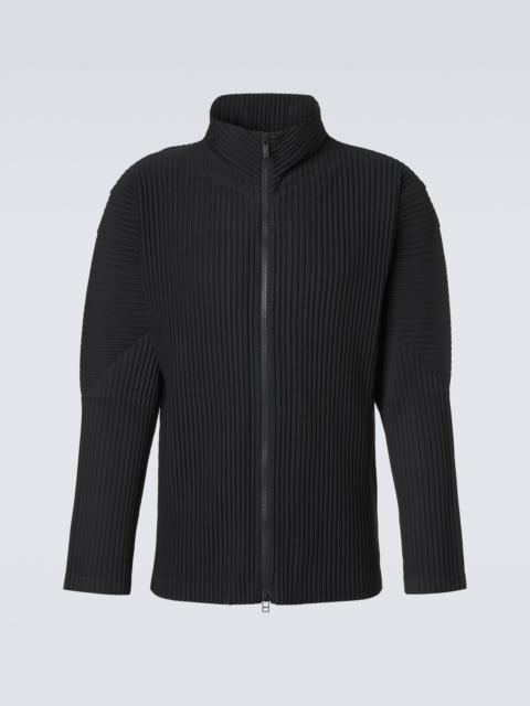 ISSEY MIYAKE Basics pleated zip-up cardigan