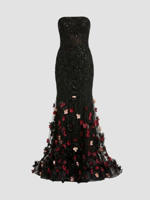MAC DUGGAL Women's Embellished Strapless Mermaid Gown - Black Multi