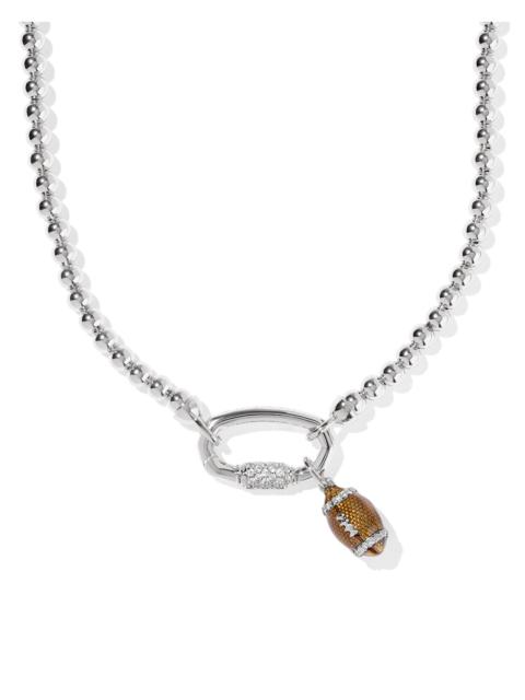 KENDRA SCOTT Football Silver Metal Strand Necklace