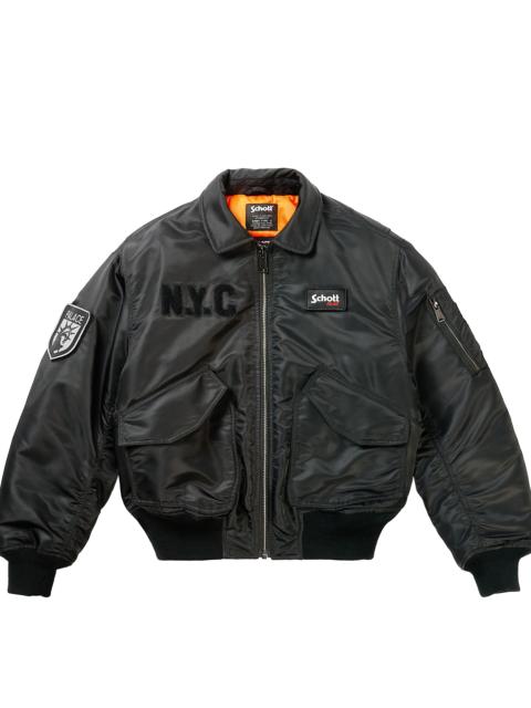 PALACE BREAKOUT HALF ZIP BOMBER WHITE / NAVY | REVERSIBLE