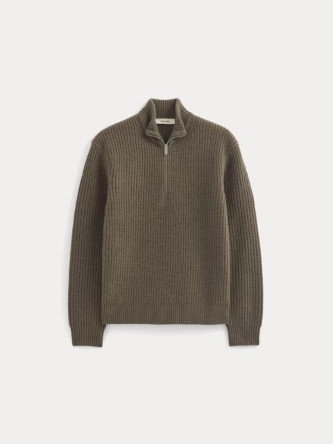EVERLANE THE FELTED MERINO HALF-ZIP SWEATER